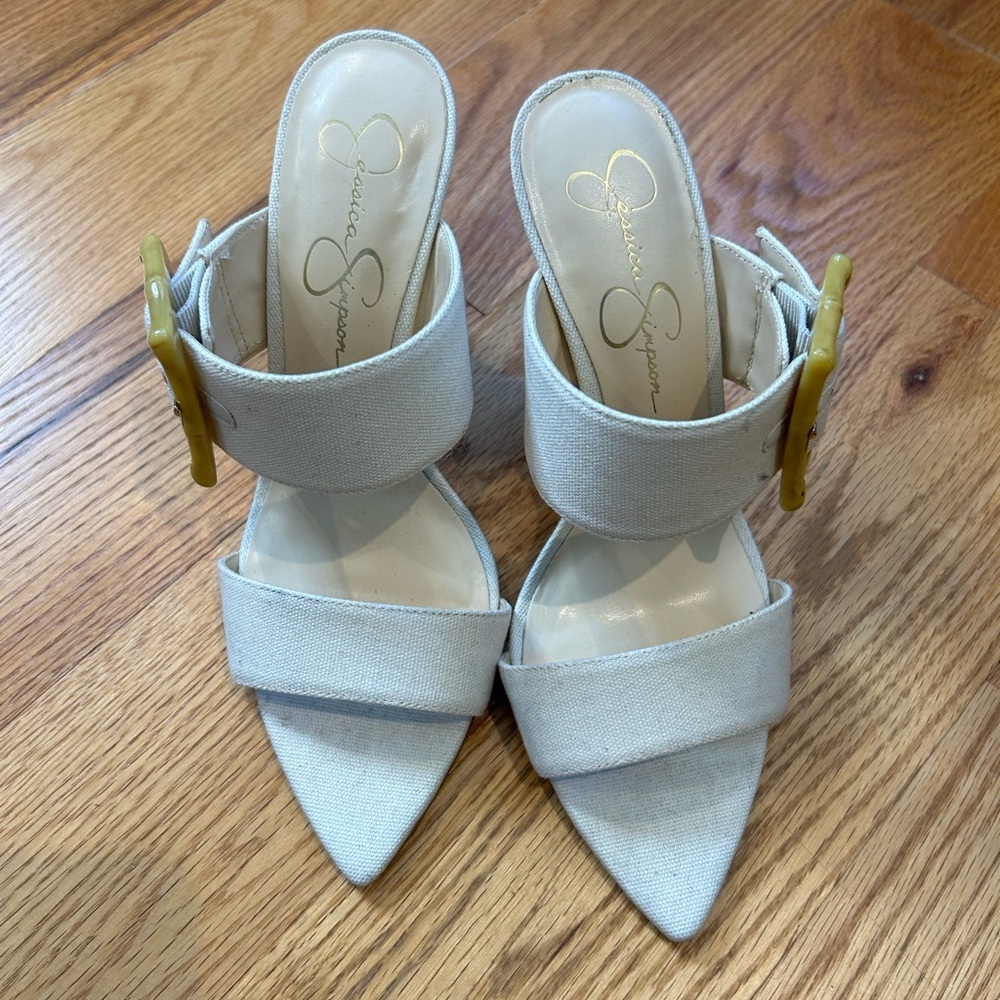 Jessica Simpson Linen Heels